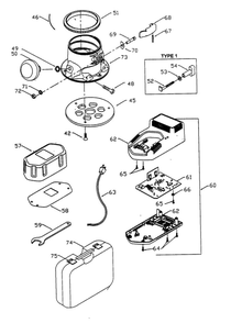 Cabinet 2 Diagram and Parts List for 1001TY1  Porter Cable Router